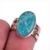 Natural Amazonite Gemstone Two Tone 925 Sterling Silver Jewelry Ring S.5.5 J6c92