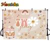 Mocsicka Baby Shower Birthday Backdrop Photography Little Daisy Flower Party Decorations Adult Children Photo Backgrounds Banner