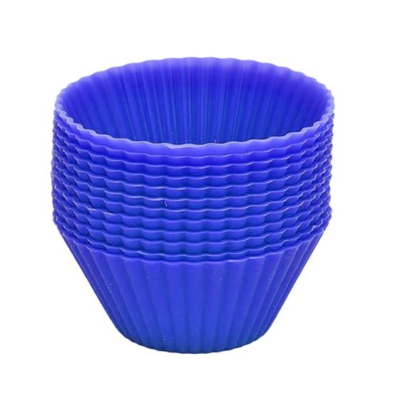 10 шт. круглая силиконовая форма для торта, кексов и кексов, многоразовый инструмент для выпечки кондитерских изделий