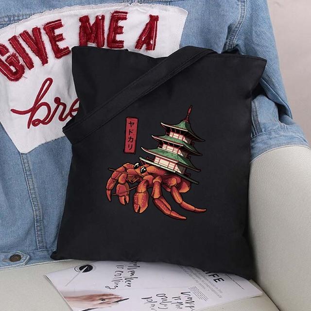 Женские складные сумки, сумки на плечо, повседневные сумки для покупок, сумки для девочек, экологически чистая холщовая сумка с забавным узором, большая сумка