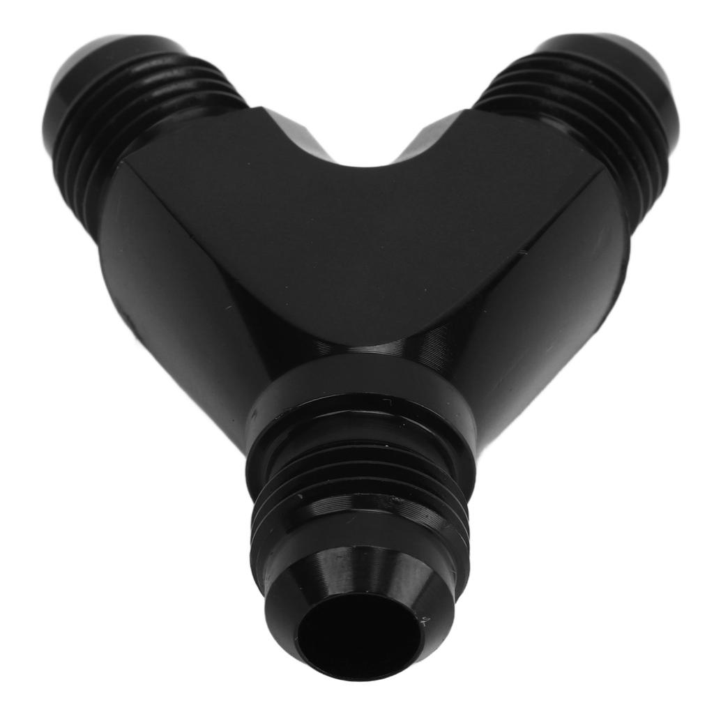 Coupler Union Fitting Splitter Black Anodized Coating Leak Proof Y Adapter Universal for Fuel Hose 6AN