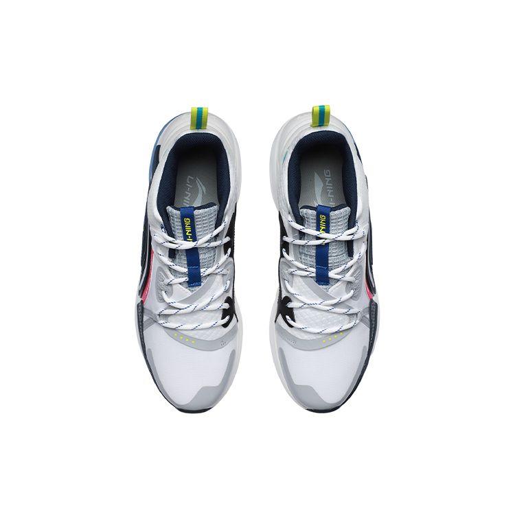 Li Ning Starfire Fabric Synthetic Leather TPU Shock Absorbing Non-Slip Wear-Resistant Breathable Lightweight Mid-Top Sports Casual Shoes AGLR015-1