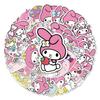 Cute Pink My Melody 50-Sheet Children's Cartoon Journal Notebook with Creative Stickers