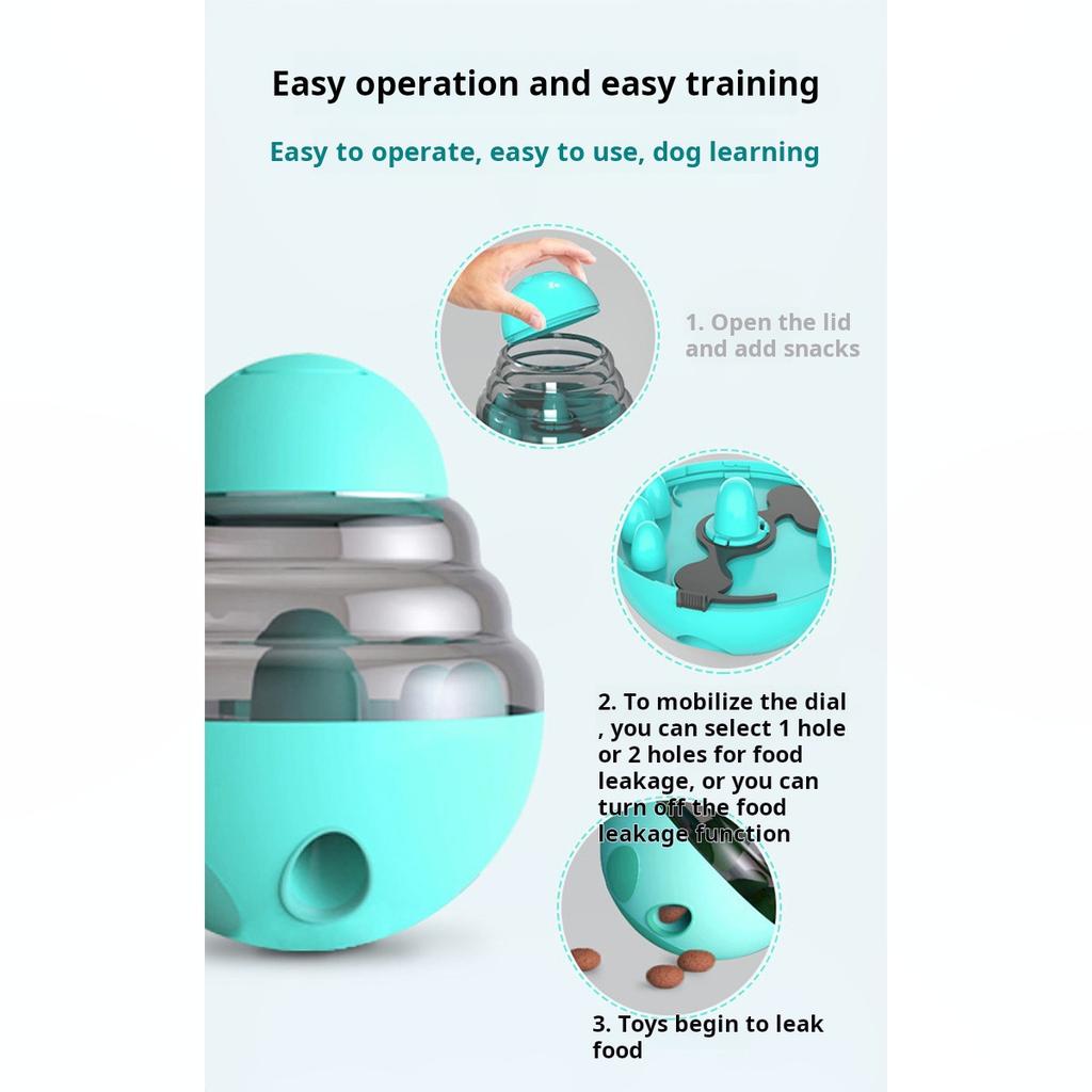 Игрушка для домашних животных Tumbler Wobble Товары для домашних животных для собак и кошек Устойчивая к укусам катящаяся головоломка с мячом Игрушка для домашних животных для собак Медленная кормушка Текучая еда Интерактивные аксессуары