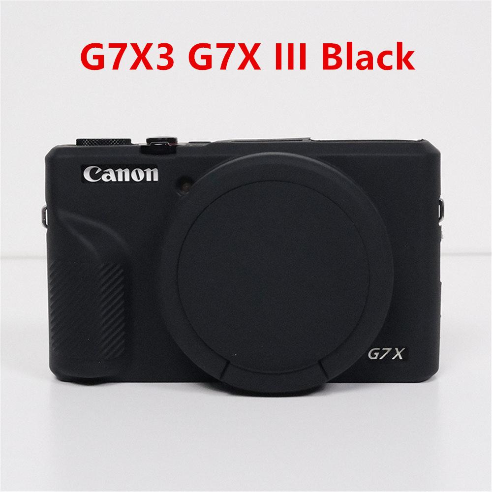 Мягкий силиконовый резиновый чехол-броня для корпуса камеры для Canon G7X Mark II III G7XII G7X2 G7XIII G7X3 Противоударный чехол с крышкой для объектива