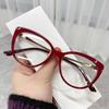 Anti-Blue Light TR90 Comfortable Cat Eye Eyeglasses Frame Women Vintage Spring Hinge Optical Frame