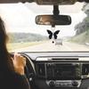 Сверкающая подвеска-бабочка, украшение интерьера автомобиля, блестящая подвеска, зеркало заднего вида, автомобильная подвеска, декор, украшения, аксессуары