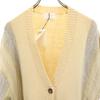 Unused FIKA Long Sleeve Knit Long Cardigan M Ivory Women Used