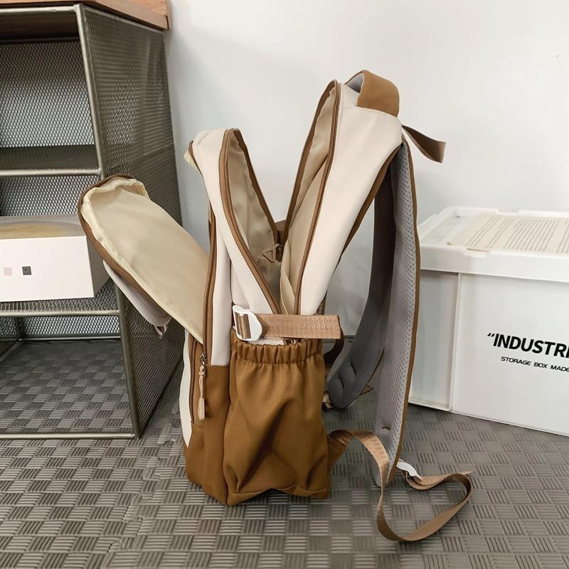 Контрастный цвет Студенческий школьный рюкзак Женский рюкзак большой вместимости Мужской рюкзак для компьютера