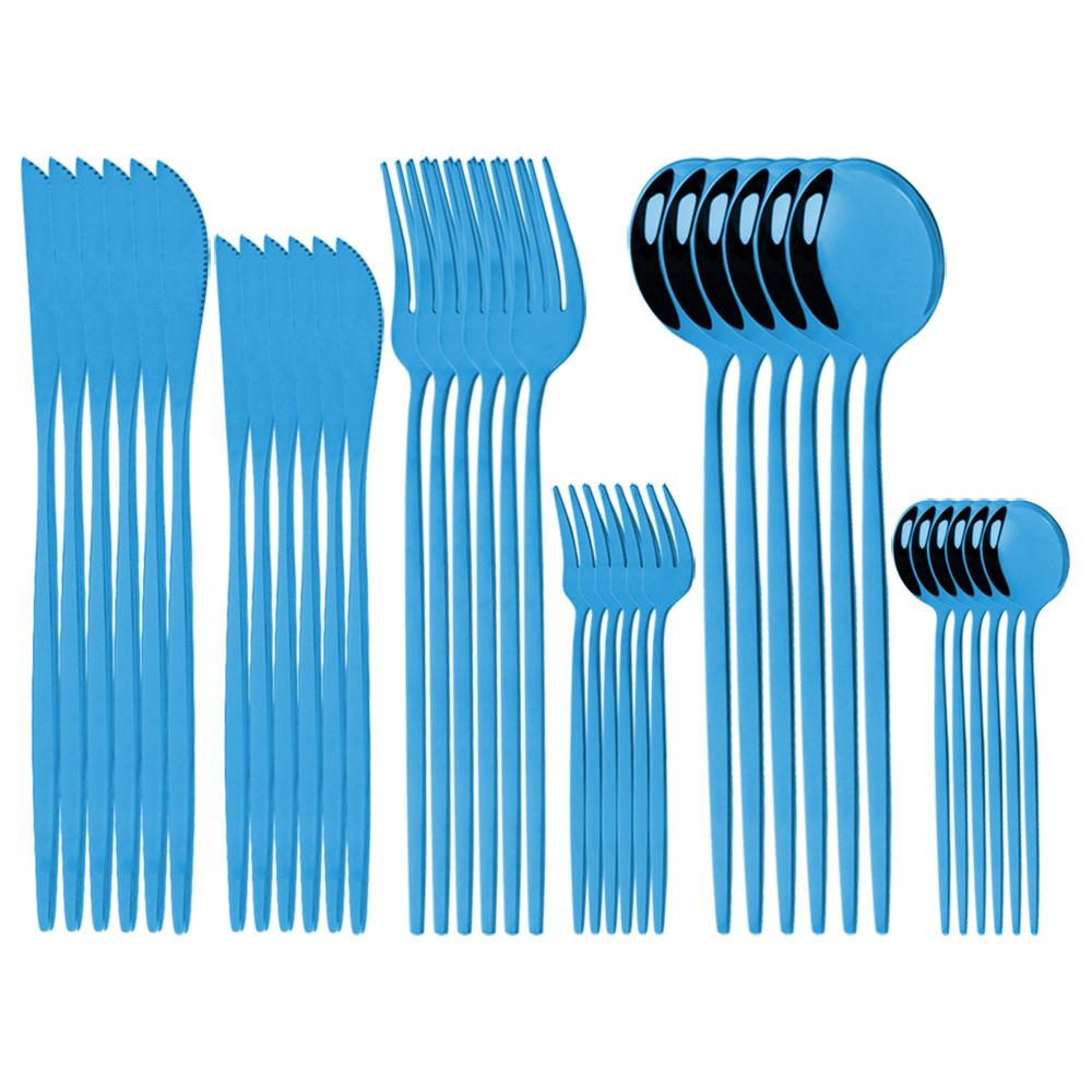 36 шт., набор столовой посуды из нержавеющей стали мятного золота, десертный нож, вилка для торта, кофейная ложка, набор столовых приборов, кухонная посуда, набор столового серебра