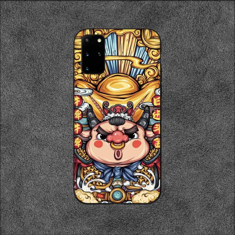 Чехол для телефона Lucky Money Cat с элементами китайского стиля для Samsung Galaxy S10 S20 S21 Note10 20Plus Ultra Shell