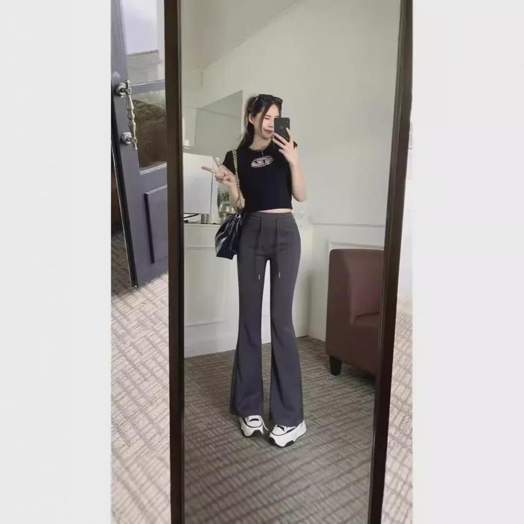 Женские расклешенные штаны для йоги в американском стиле с высокой талией 2024 года