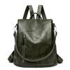 Кожаный рюкзак с защитой от кражи для женщин, винтажная сумка через плечо для женщин, большая вместимость, дорожные школьные сумки
