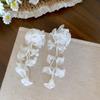1 pair Bohemian Style Vacation Flower Eardrops with Beads Tassel Women Seaside Earrings  Bride