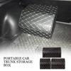 Car Trunk Organizer Storage Box PU Leather Auto Organizers Bag Folding Trunk Storage Pockets for Vehicle Sedan SUV Accessories