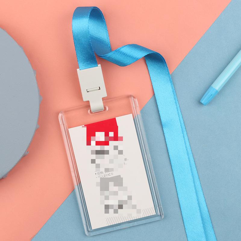 Модный акриловый прозрачный чехол для автобусных карточек, держатель для рабочей карты с ремешком, чехол для рабочей карты для женщин и мужчин, держатель для кредитных карт
