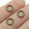 30pcs 9mm Vintage Pendants Jewelry Making Antique Bronze Color Small Circle Connector Spacer Beads Pendants Charm