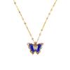 Women's Necklace with Micro Inlay of Zircon Butterfly, Fashionable, Simple and Personalized Collarbone Chain