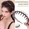 Силиконовый обруч для волос U-образной формы, нескользящая повязка на голову с зубчиками, универсальная повязка для прически, регулируемая расческа для волос, аксессуар для волос