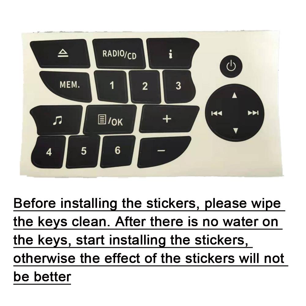Наклейки для ремонта автомобильных кнопок CD-радио Аудиокнопки Наклейки для ремонта Наклейки Украшения Автомобильные аксессуары Новые 2024 Для Renault