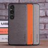 Case for Sony Xperia 1 V 10 V 5 V Coque Luxury Textile Leather Skin Soft Hard Phone Cover Funda for Sony Xperia 1 V Case Capa