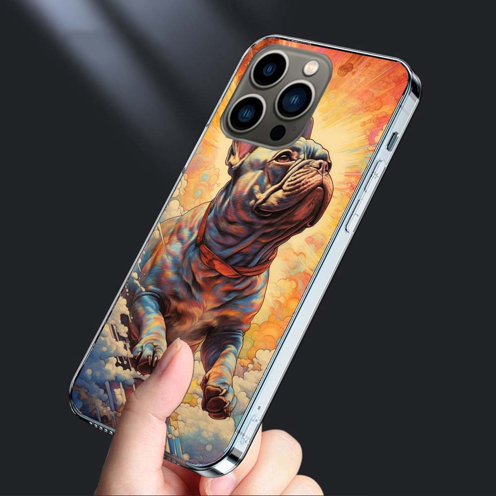 Чехол для телефона с французским бульдогом и мопсом для iPhone 16E 15 Pro 14 Plus 17E 16 17 Pro Max Air 11 12 13 Mini Ударопрочный Capa Милый Cove