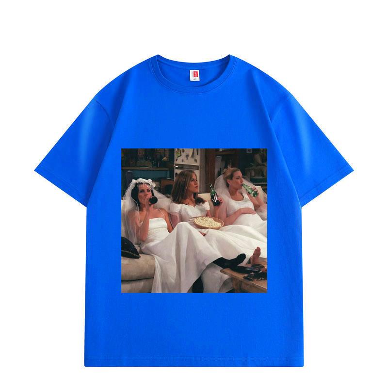 Tv Show Friends Bride Graphic T Shirts Funny 90s Movie Short Sleeve Tshirts Unisexs Womens Fashion Aesthetic Oversized Tshirt