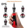 Ratchet Screwdriver with Non-Slip Handle High Strength 180-Degree Pivoting Adjustable Angle 13-in-1 Multi-functional Screwdriver