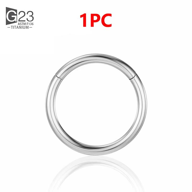 1/10 шт. G23 Титан 14G/16G/18G Кольца для носа Сегментные кольца с шарниром Серьги для хряща уха Трагус Кольца Пирсинг Септум Кликер Украшения для пирсинга