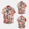 2022 Summer Men's Short Sleeve Floral Shirt - European and American Style