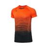Легкая рубашка для бадминтона с коротким рукавом и V-образным вырезом Color Block, мужские топы, оранжевый AAYP329-2
