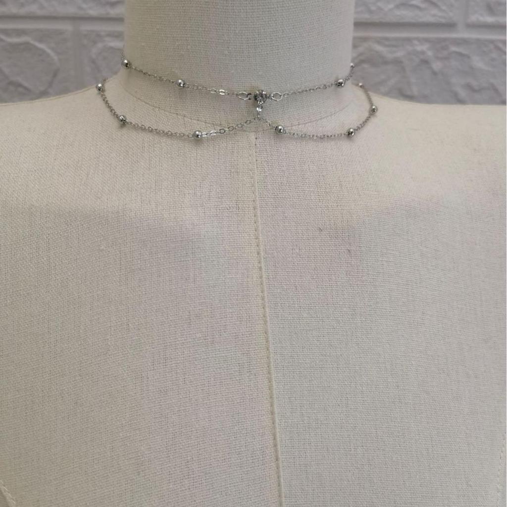 European-American Beach Glam Body Chain with Sparkling Diamond Pendant and Tassel