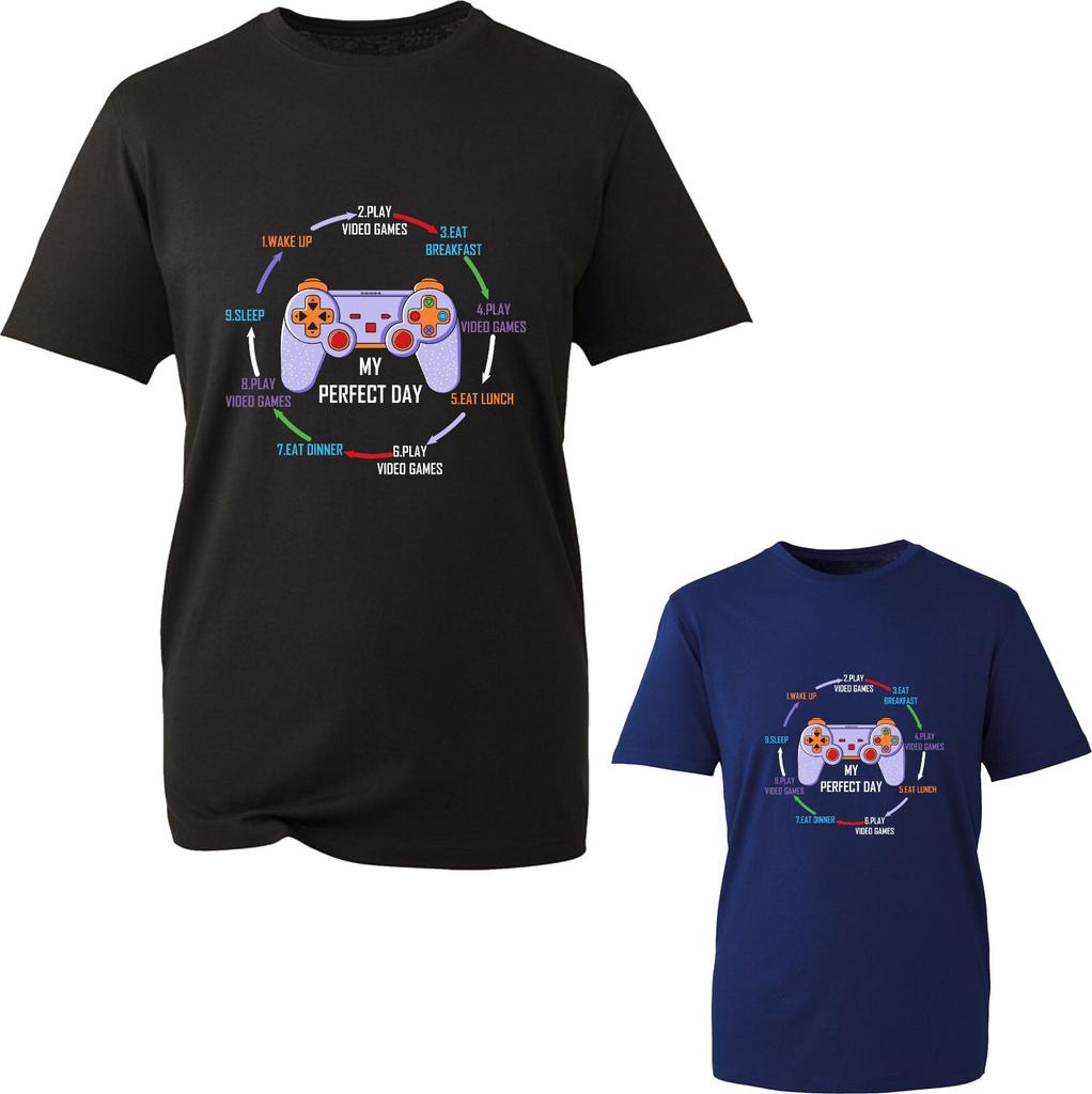 My Perfect Day Video Games TShirt Funny Cool Gamer Gaming Lovers Video Game Top