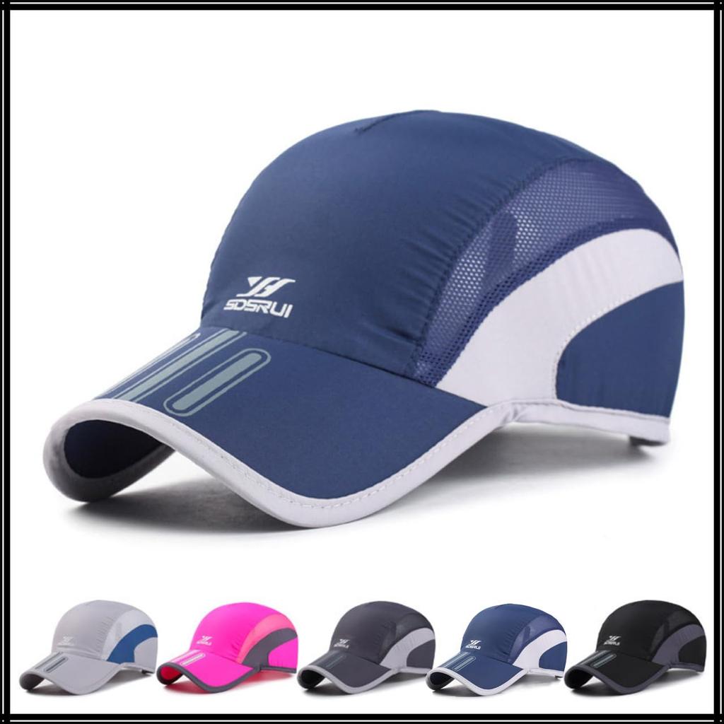 CZA075 [White Fang] Cap, Hat, Sunscreen, Mesh, Outdoor, Running, Sports, Men's, Women's, (Light Gray)