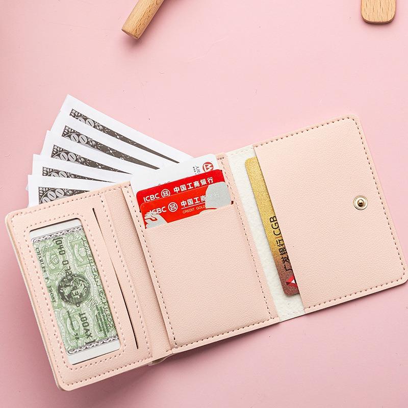 New Cute Cartoon Change Bag Men's and Women's Zipper Short Multi-card Wallet Card Bag