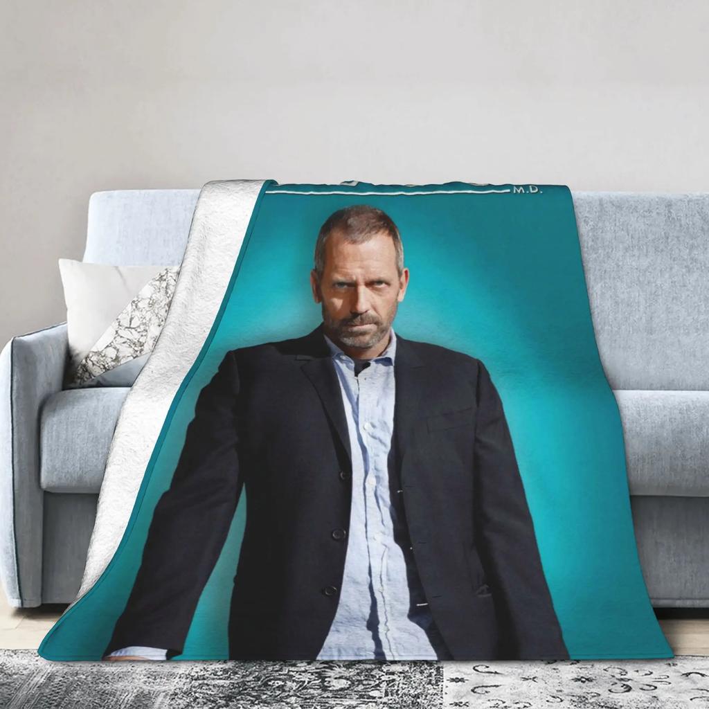 Doctor House Drama Soft Blanket Child Plush Bedding Throws Street Trend Couch Chair Flannel Bedspread Sofa Bed Cover
