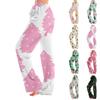 Womens Pajama Pants Sleepwear Casual Drawstring Elastic Waist Pants Comfy Straight Yoga Loose Trousers