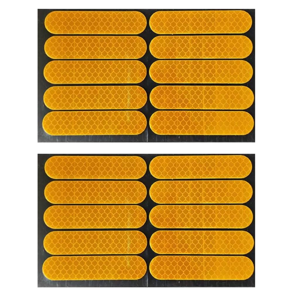 20Pcs Waterproof Reflective Stickers Strip  Self-adhesive Reflective Sticker