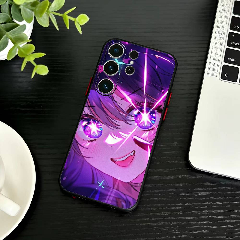 Oshi No Ko A-Аниме Милый Чехол Для Телефона Для Samsung S26,S25,S24,S23,S22,S21,S20,S30,Ultra,Plus,Fe,Note,5G Черный Чехол
