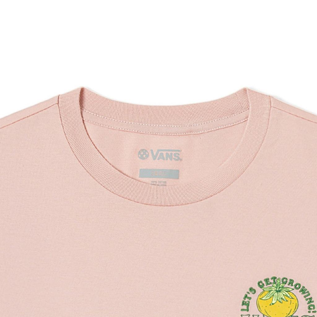 Vans Футболка с круглым вырезом и длинными рукавами с оранжевым принтом, женские топы, дымчато-розовые VN0007AMBQL