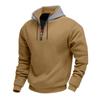 Men's 1/4 Zip Cargo Hoodie | Drawstring Multi-Pocket, Solid Color For Outdoor & Casual Wear
