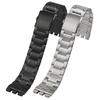 Classic Solid Stainless Steel Men's Women's Hand Watch Band for Swatch YVS400 451 YVB404 Three-Fork Concave-Convex 19 20 21mm Strap