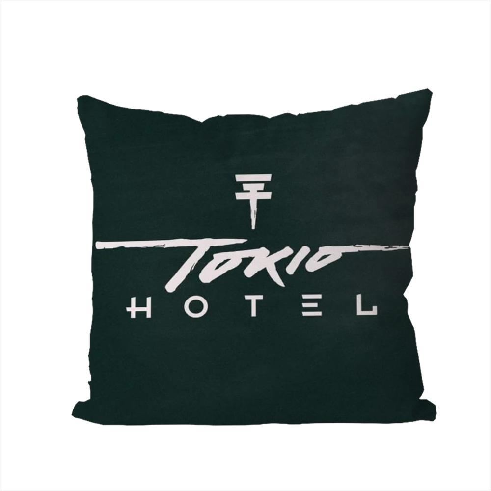 Подушка с принтом Tokio Hotel Чехол для подушки для автомобиля дивана Декоративная домашняя двусторонняя печать Плюшевая квадратная подушка-плед Чехол для подушки