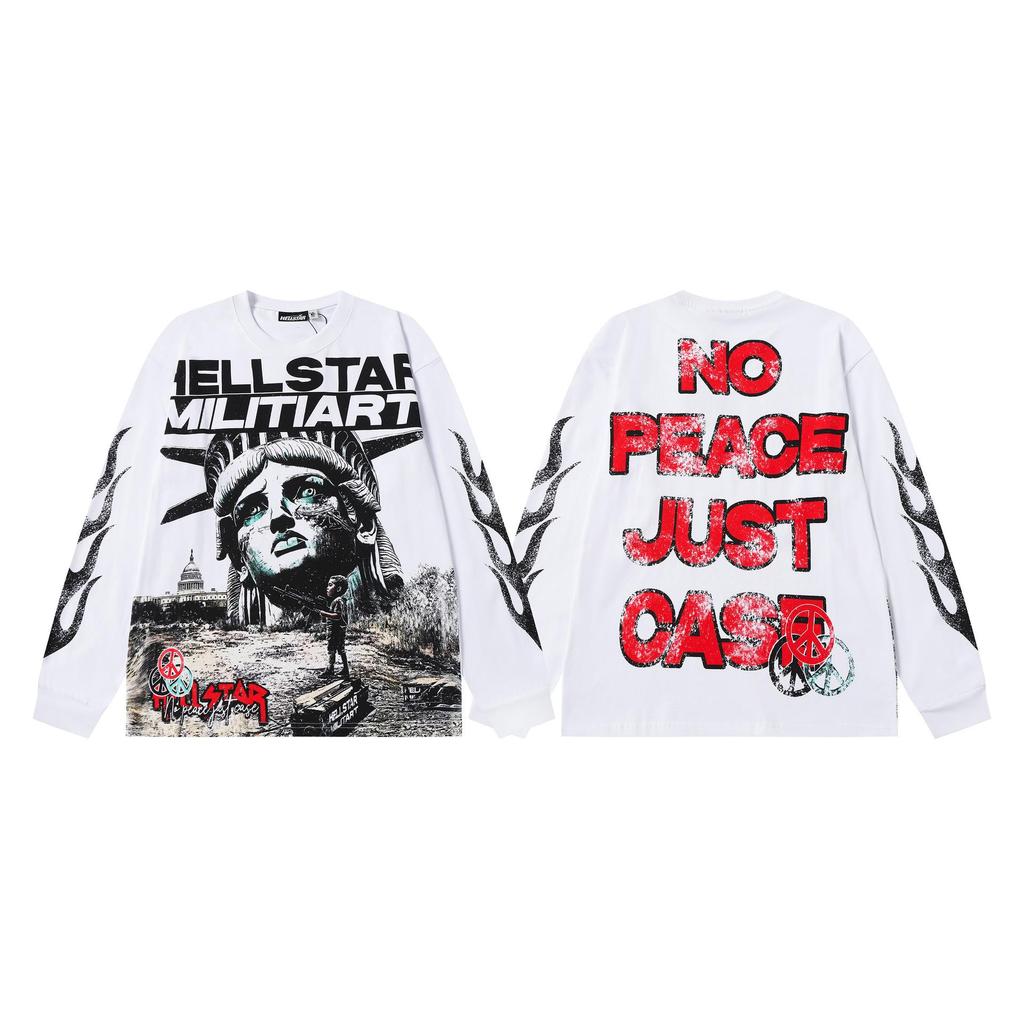 Кросс 2025 Hellstar Модный Уличный Свободный Худи с Длинным Рукавом для Мужчин и Женщин – Осенняя Одежда