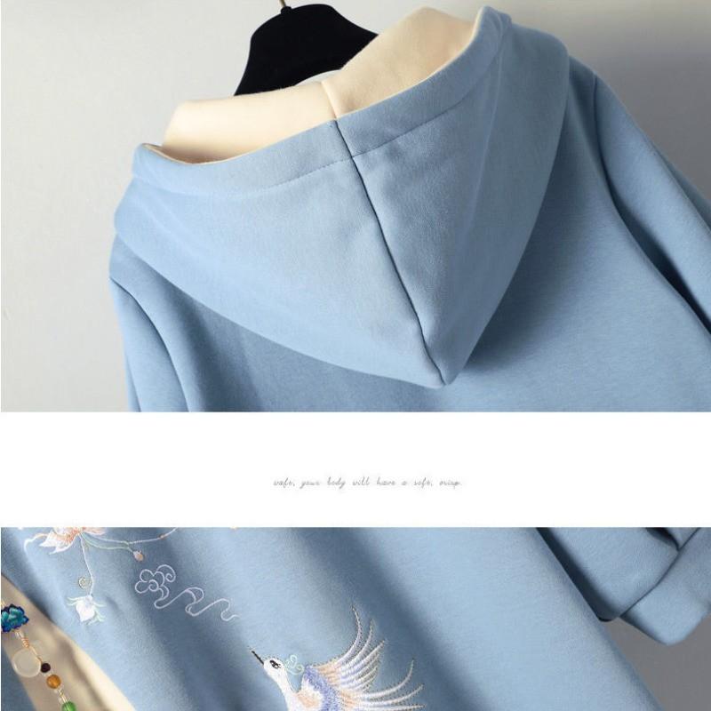 Платье Cheongsam оверсайз, юбка-свитер с капюшоном, китайский Cheongsam