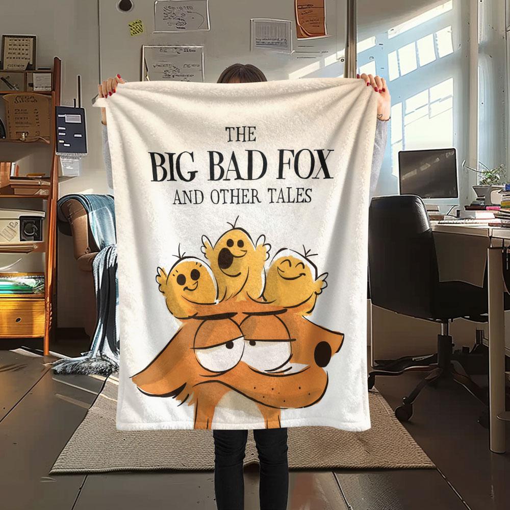 1PC Big Bad Fox Blanket, High quality Comfortable for All Seasons, Home Decor, Warmth and Comfort