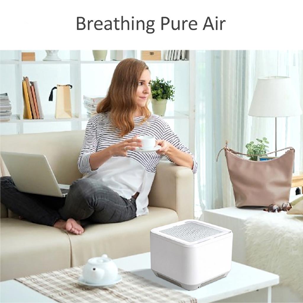 Air Purifier UV Lamp Steriliser Box Home HEPA Filter Formaldehyde PM2.5 Odor Air Purifier Air Cleaner Desktop And Germicidal Light