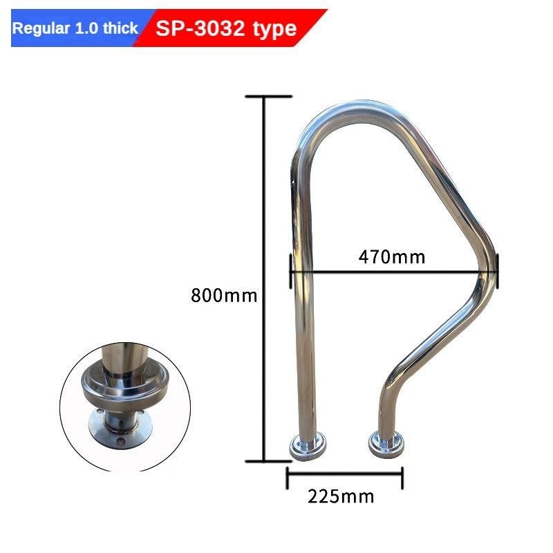 Утолщенные поручни для бассейна из нержавеющей стали 304, устойчивые к коррозии, сверхпрочные, несущие, для лестницы, новые