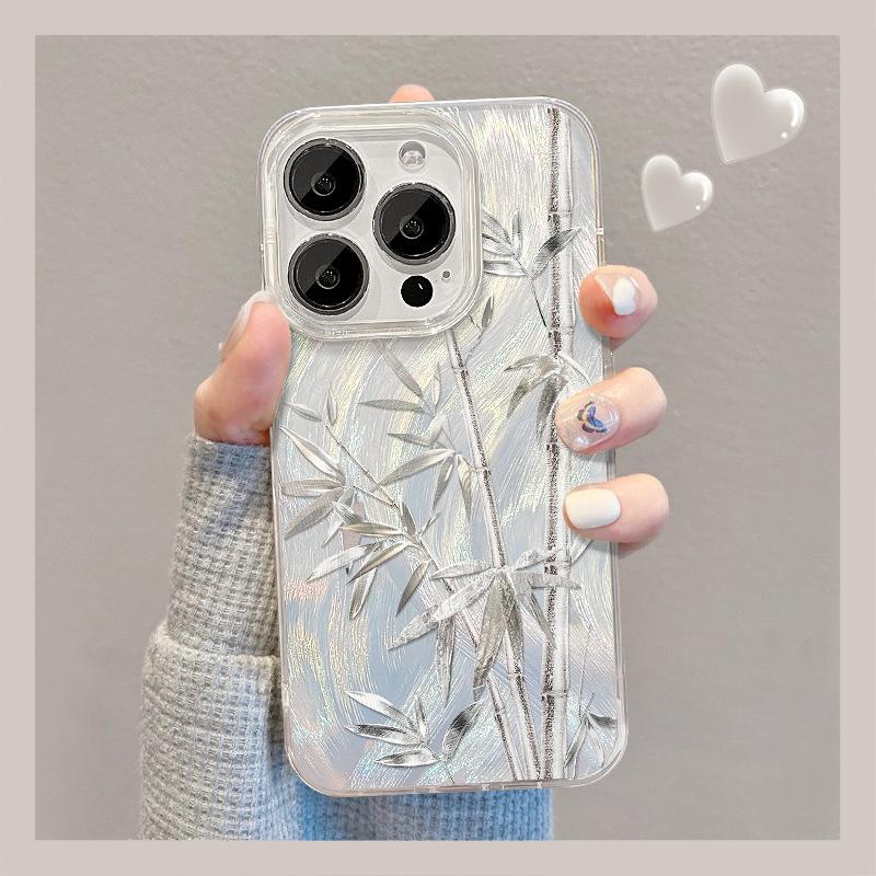 Подходит для чехла для мобильного телефона Apple 15pm Iphone13pro Бамбуковая подставка 14 Высококачественная перьевая пряжа 12/11 Китайский стиль