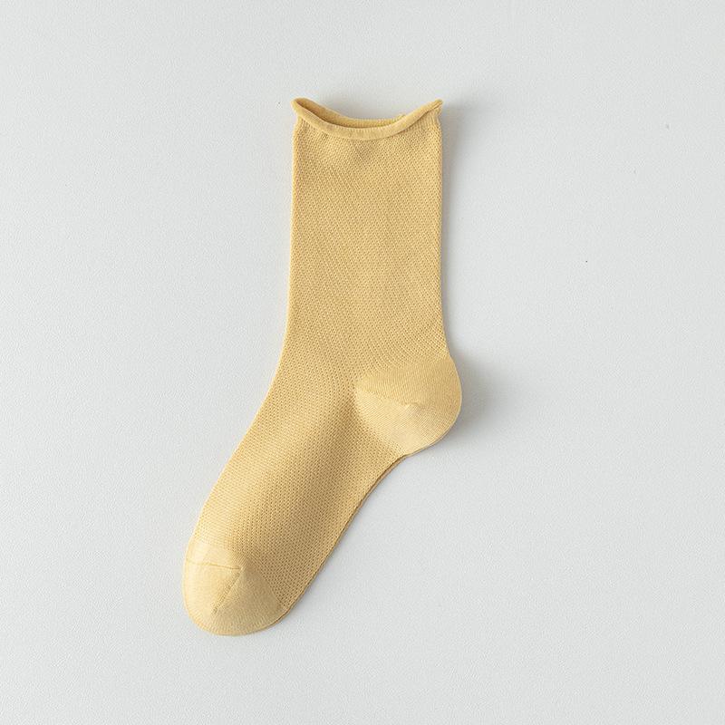 Женские весенне-осенние носки из чистого хлопка, впитывающие пот, бесшовные, с широкой резинкой, трубчатые, махровые